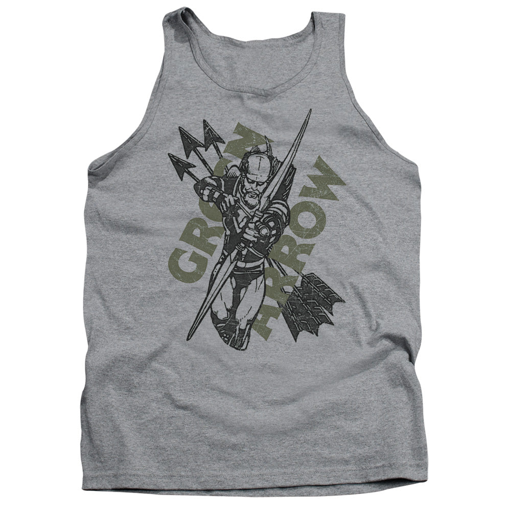 AN OFFCIALLY LICENSED JLA ARCHERS ARROWS ADULT UNISEX TANK TOP ATHLETIC HEATHER