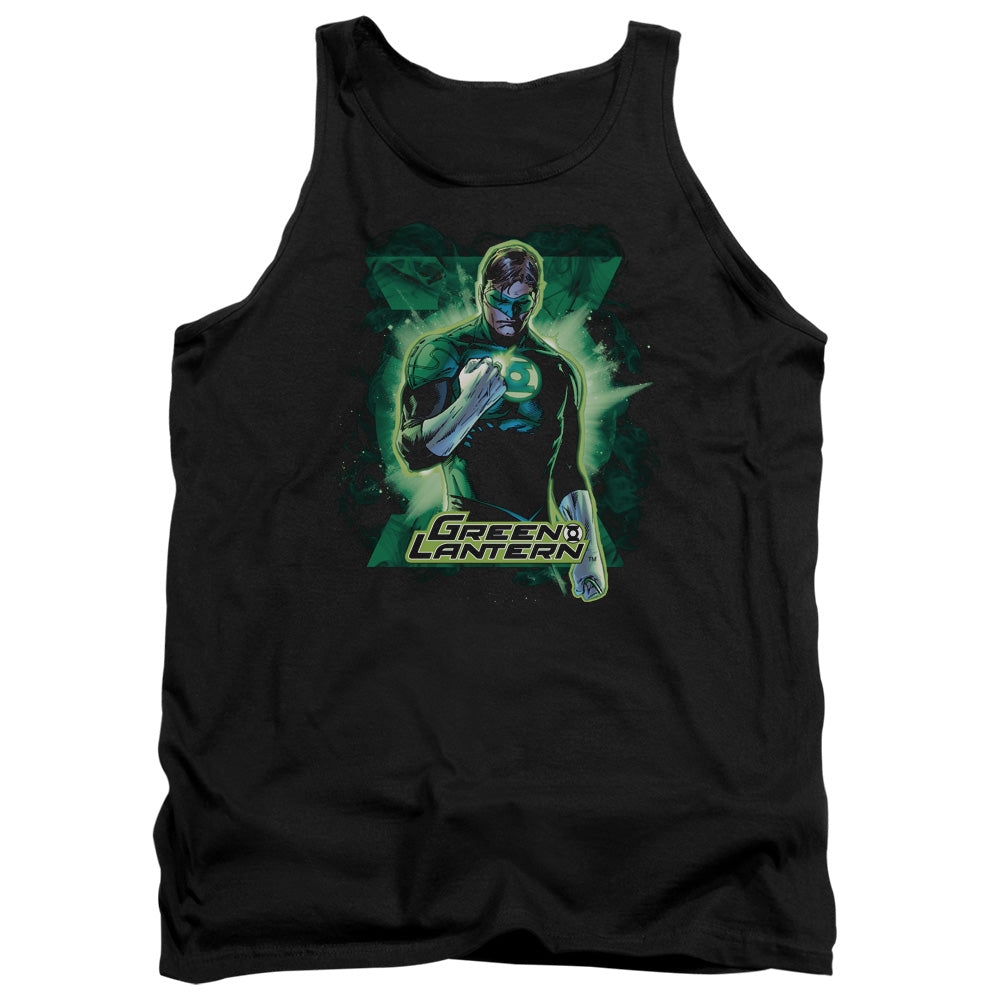 AN OFFCIALLY LICENSED JLA GL BROODING ADULT UNISEX TANK TOP BLACK