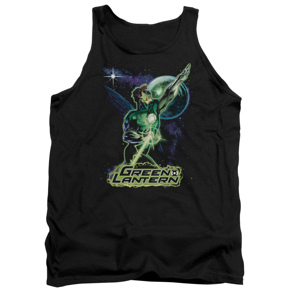 AN OFFCIALLY LICENSED JLA HAL GALAXY ADULT UNISEX TANK TOP BLACK