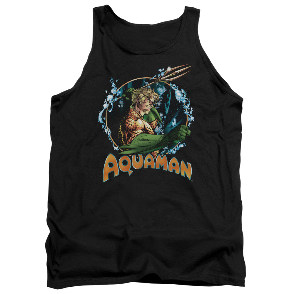 AN OFFCIALLY LICENSED JLA RULER OF THE SEAS ADULT UNISEX TANK TOP BLACK