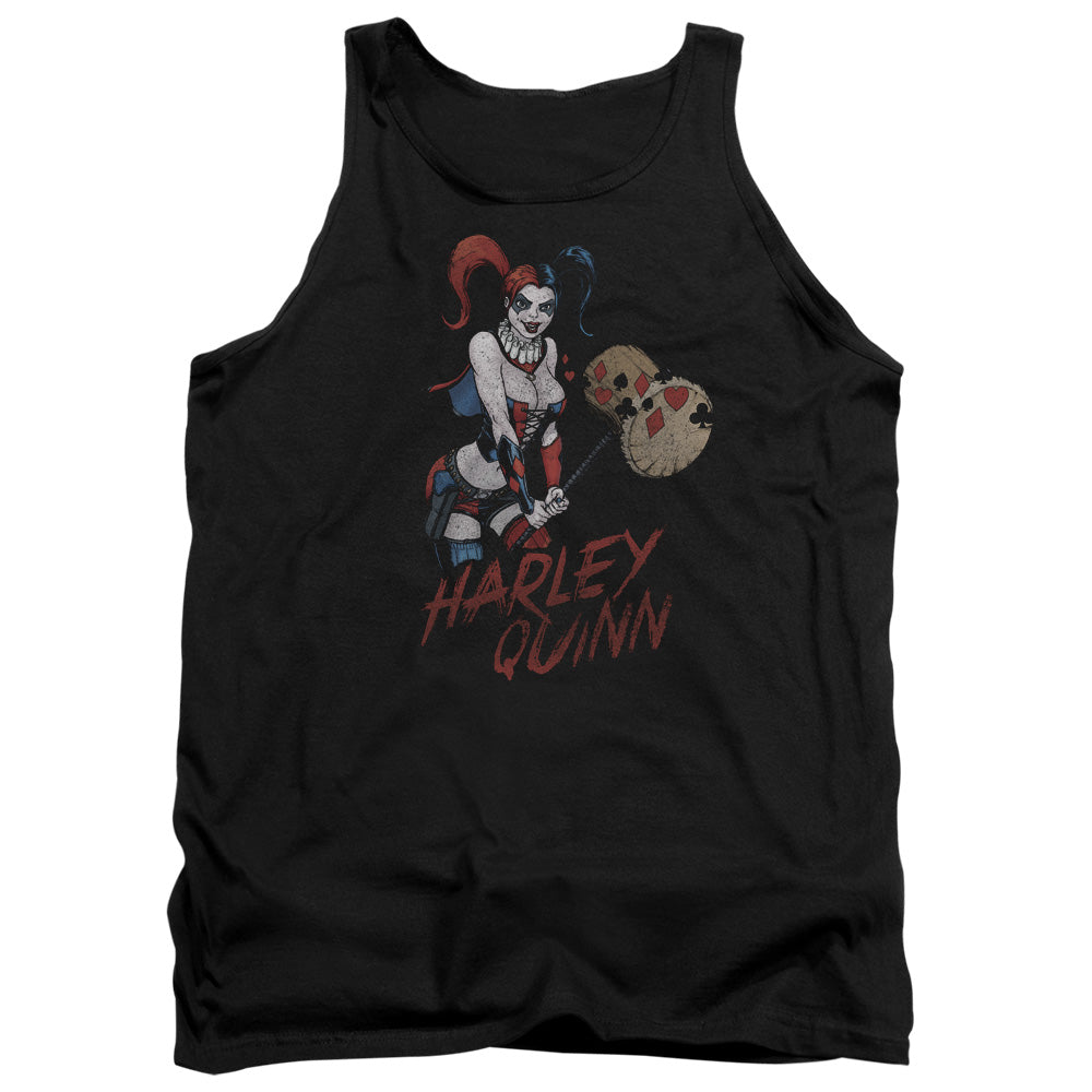 AN OFFCIALLY LICENSED JLA HARLEY HAMMER ADULT UNISEX TANK TOP BLACK