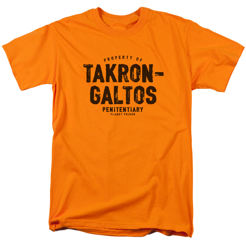 AN OFFCIALLY LICENSED JLA TAKRON GALTOS MEN'S REGULAR FIT T-SHIRT ORANGE