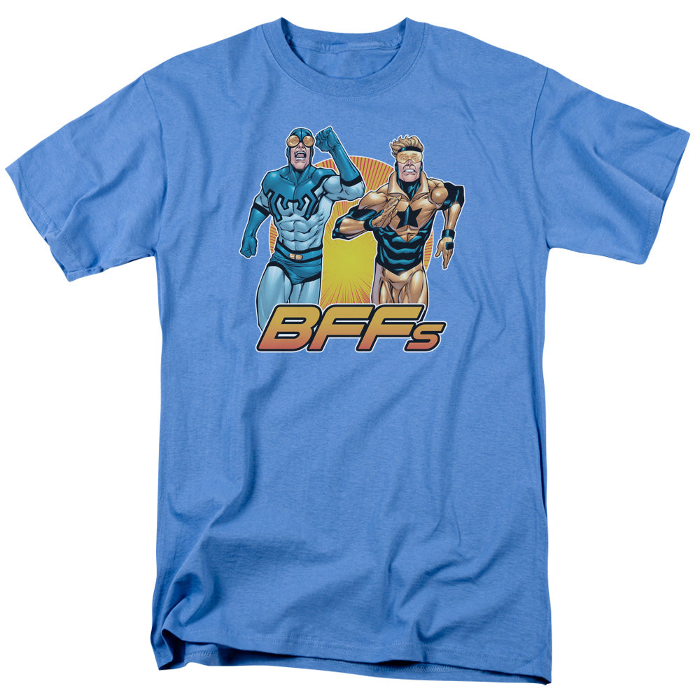 AN OFFCIALLY LICENSED JLA BOOSTER BEETLE BFF MEN'S REGULAR FIT T-SHIRT CAROLINA BLUE