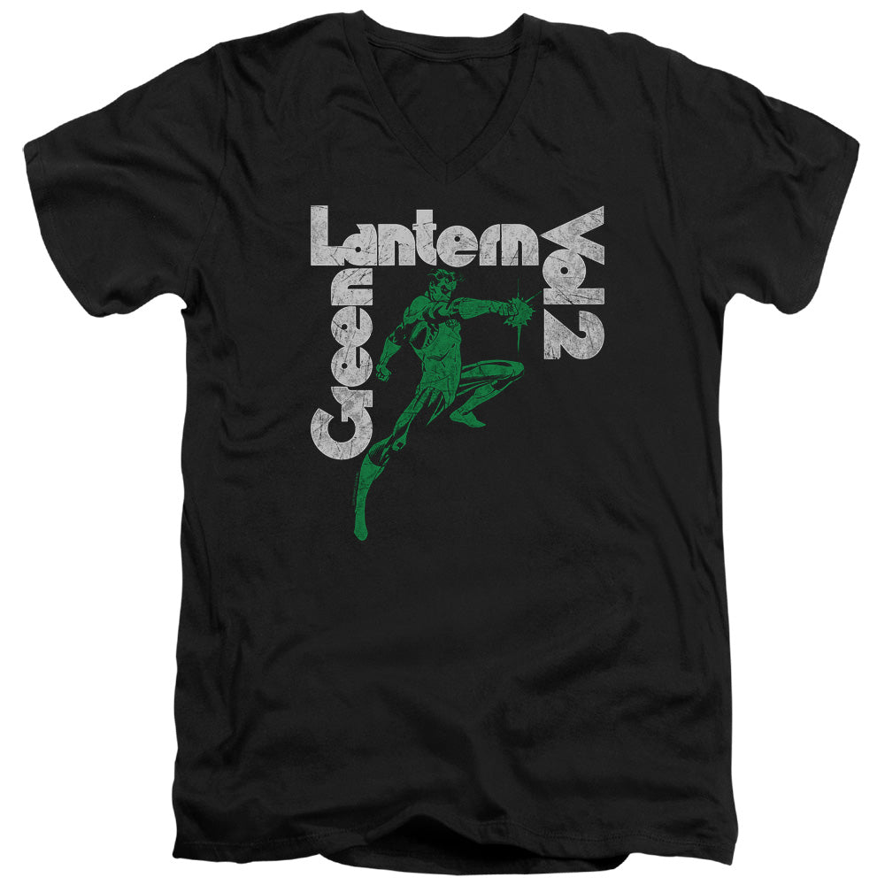 AN OFFCIALLY LICENSED GREEN LANTERN GREEN LANTERN VOL 2 MEN'S V-NECK T-SHIRT BLACK