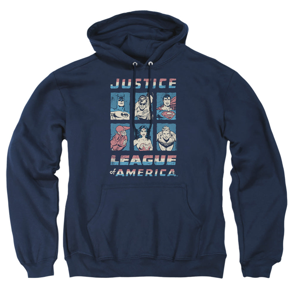 AN OFFCIALLY LICENSED JLA AMERICAN LEAGUE ADULT UNISEX PULLOVER HOODIE NAVY