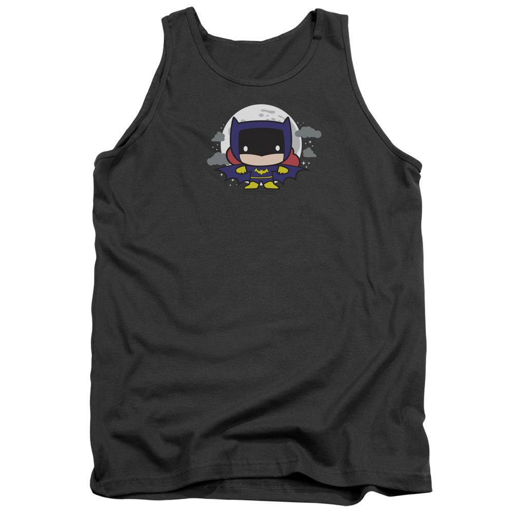 AN OFFCIALLY LICENSED JLA BATGIRL CHIBI ADULT UNISEX TANK TOP CHARCOAL