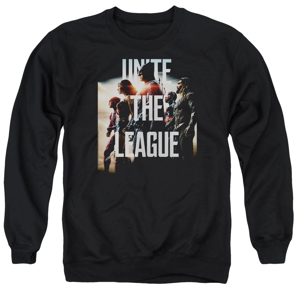 AN OFFCIALLY LICENSED JUSTICE LEAGUE MOVIE DAWN ADULT UNISEX CREWNECK SWEATSHIRT BLACK