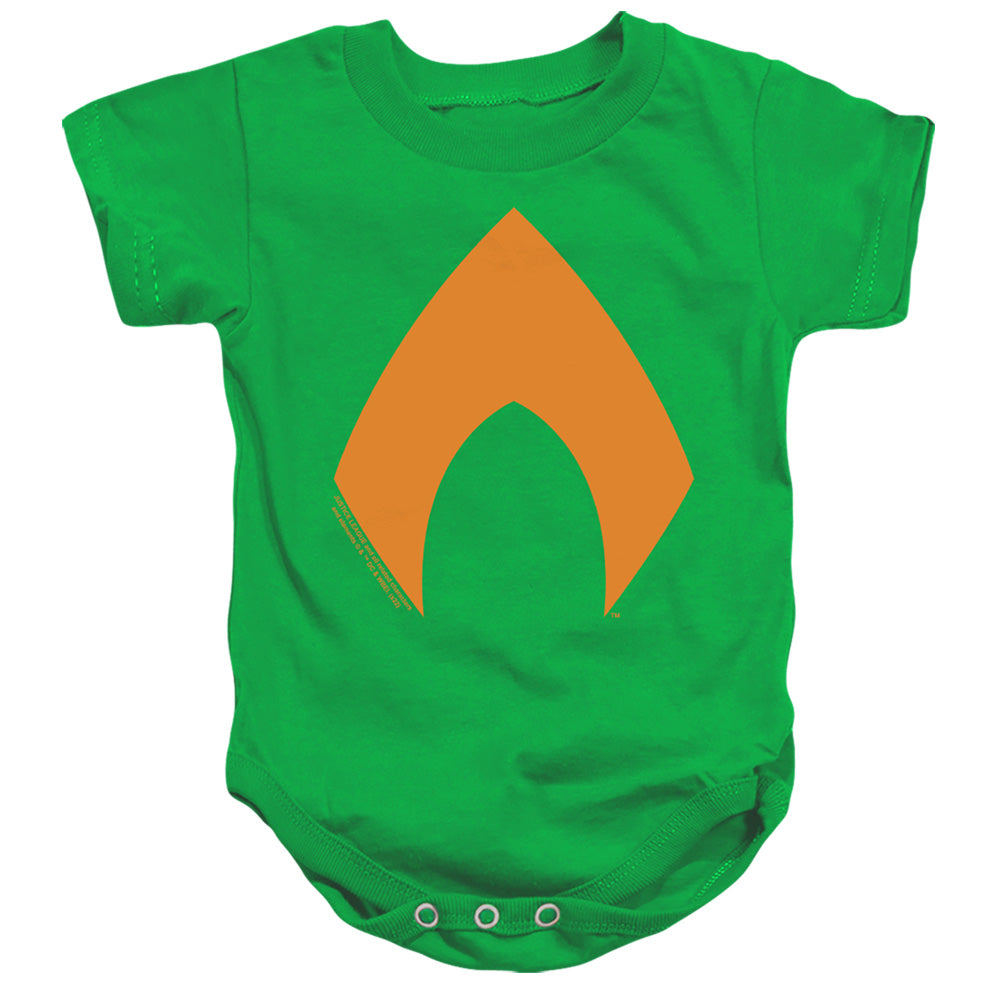 AN OFFCIALLY LICENSED JUSTICE LEAGUE MOVIE AQUAMAN SOLID COLOR BABY BODYSUIT KELLY GREEN
