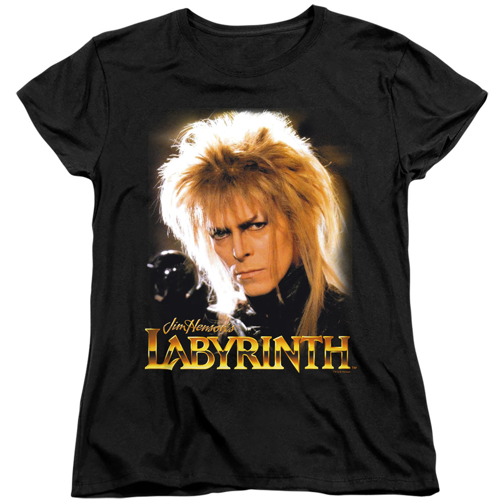 AN OFFCIALLY LICENSED LABYRINTH JARETH WOMEN'S REGULAR FIT T-SHIRT BLACK