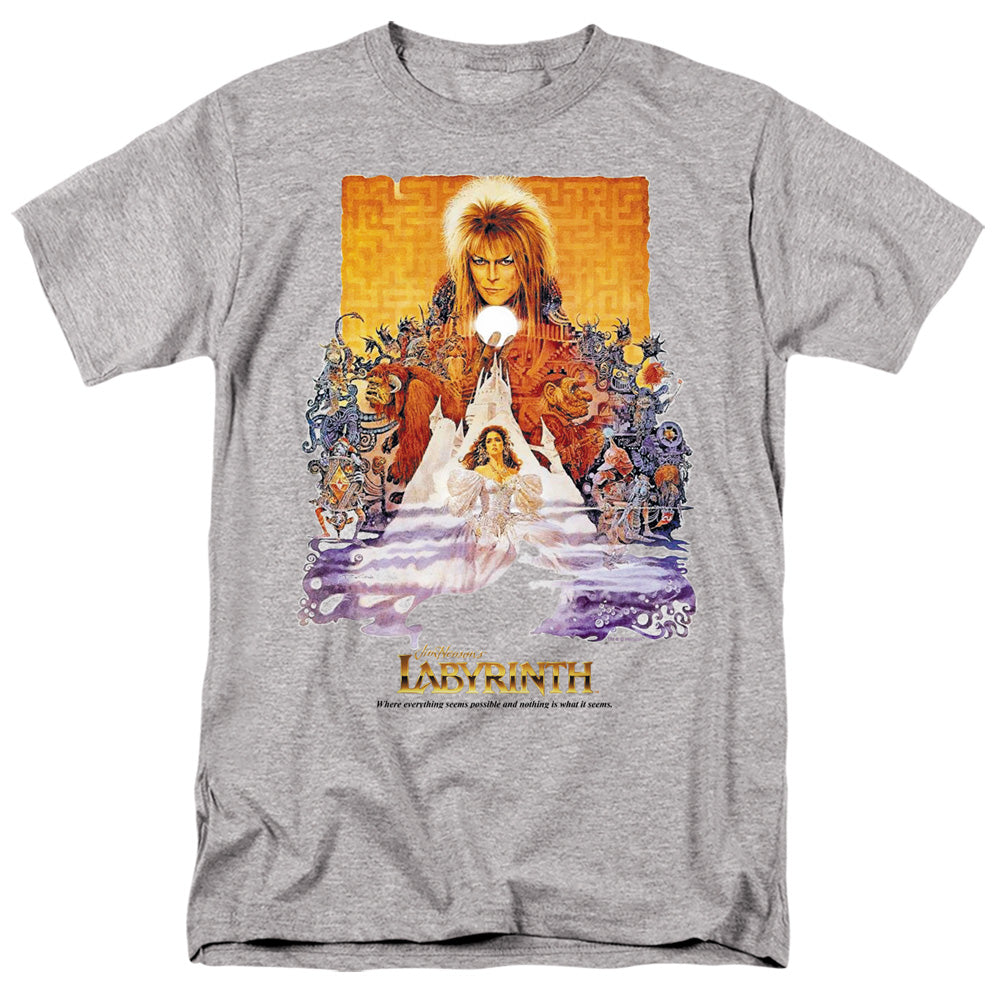 AN OFFCIALLY LICENSED LABYRINTH MOVIE POSTER MEN'S REGULAR FIT T-SHIRT CREAM