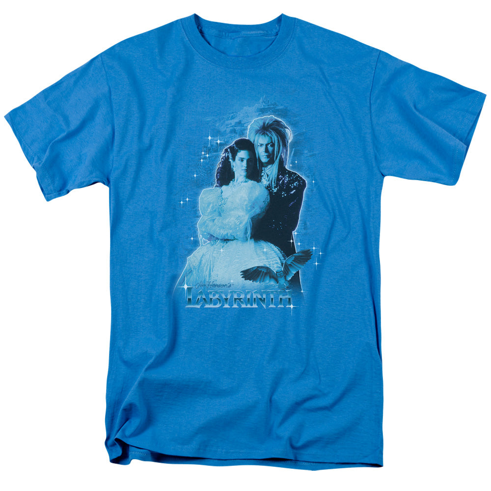 AN OFFCIALLY LICENSED LABYRINTH PEACH DREAMS MEN'S REGULAR FIT T-SHIRT TURQUOISE