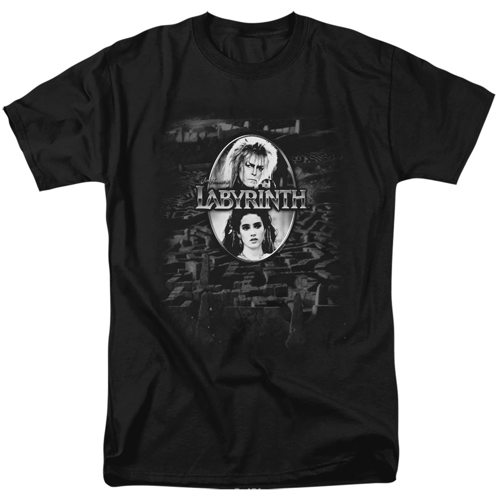 AN OFFCIALLY LICENSED LABYRINTH MAZE MEN'S REGULAR FIT T-SHIRT BLACK