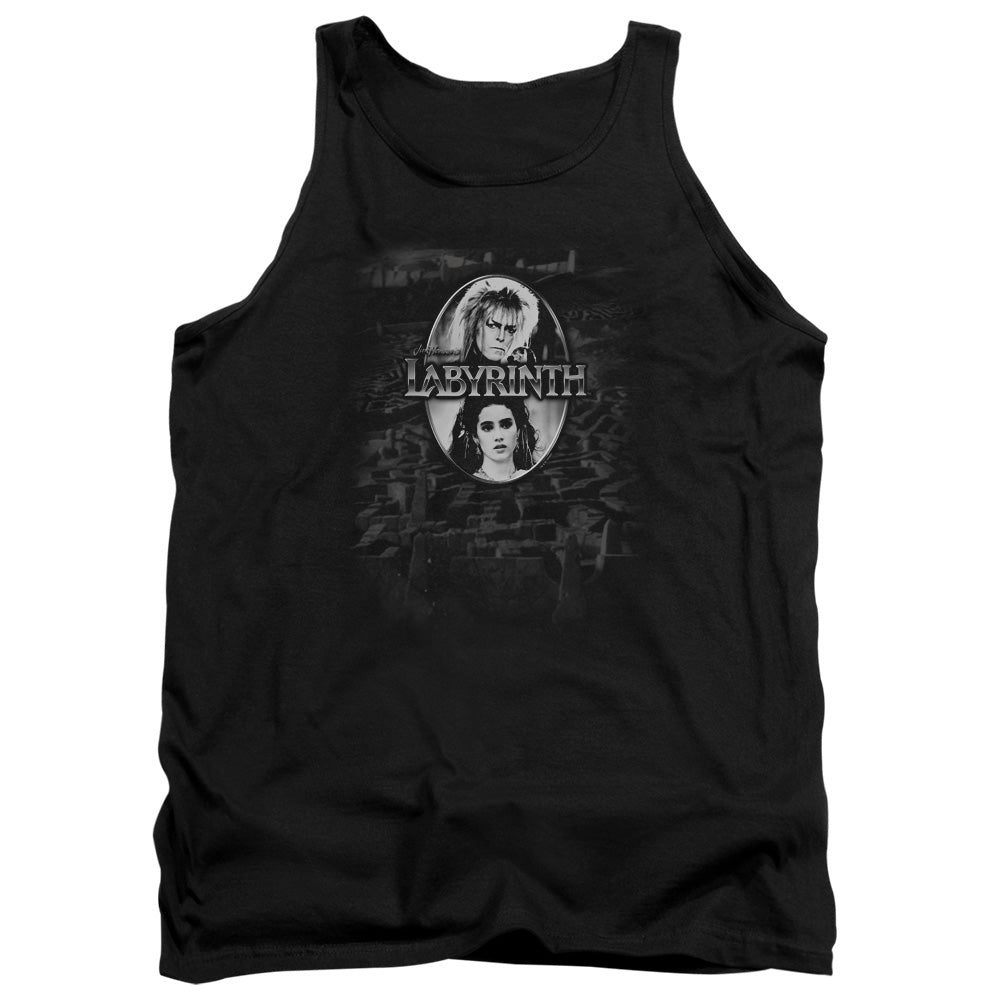 AN OFFCIALLY LICENSED LABYRINTH MAZE ADULT UNISEX TANK TOP BLACK