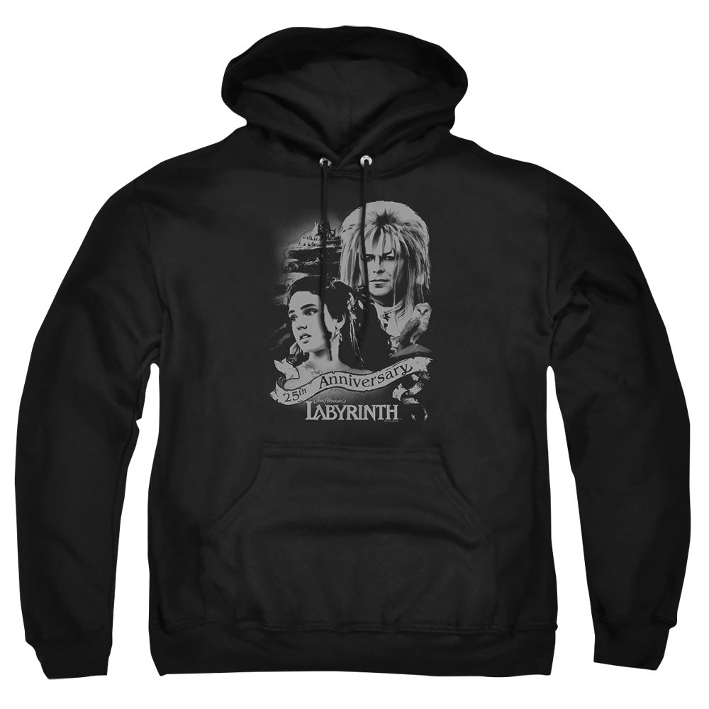 AN OFFCIALLY LICENSED LABYRINTH ANNIVERSARY ADULT UNISEX PULLOVER HOODIE BLACK