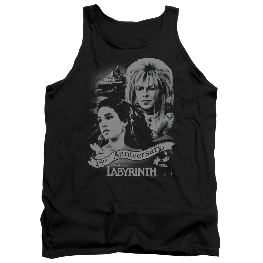 AN OFFCIALLY LICENSED LABYRINTH ANNIVERSARY ADULT UNISEX TANK TOP BLACK