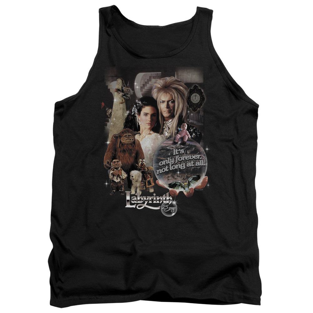 AN OFFCIALLY LICENSED LABYRINTH 25 YEARS OF MAGIC ADULT UNISEX TANK TOP BLACK
