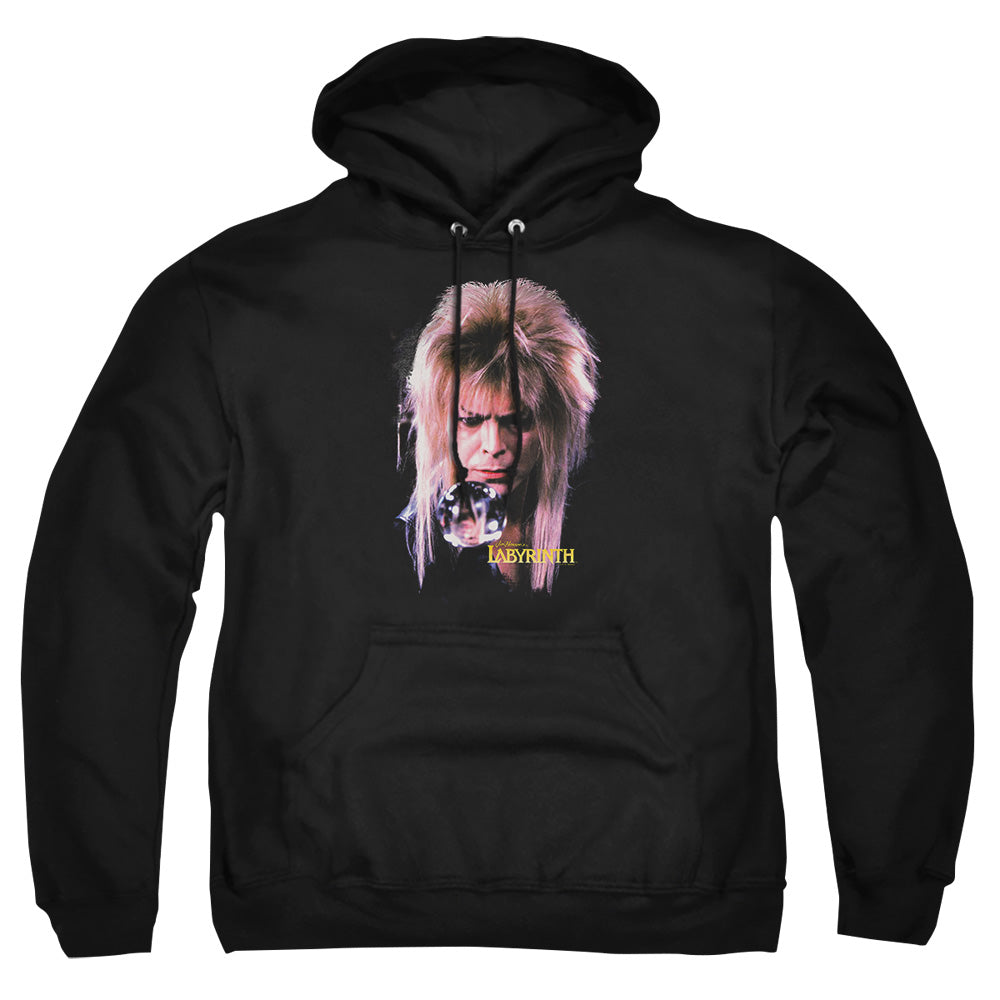 AN OFFCIALLY LICENSED LABYRINTH GOBLIN KING ADULT UNISEX PULLOVER HOODIE BLACK