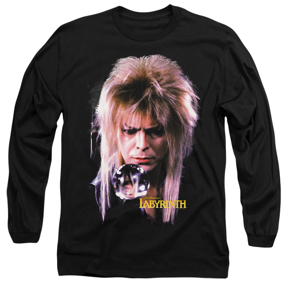 AN OFFCIALLY LICENSED LABYRINTH GOBLIN KING MEN'S LONG SLEEVE T-SHIRT BLACK