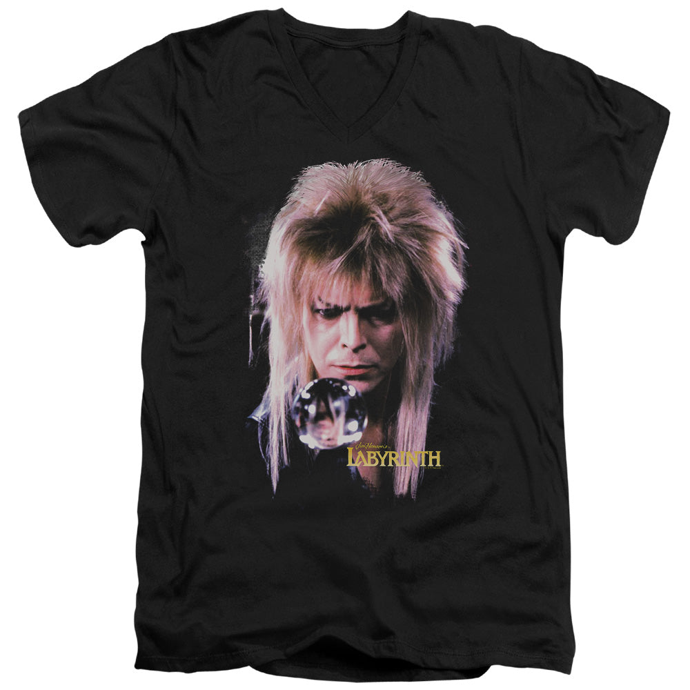 AN OFFCIALLY LICENSED LABYRINTH GOBLIN KING MEN'S V-NECK T-SHIRT BLACK
