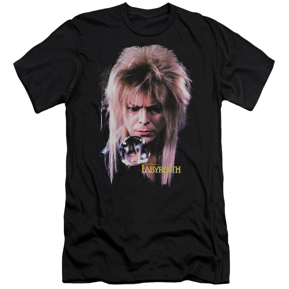 AN OFFCIALLY LICENSED LABYRINTH GOBLIN KING MEN'S PREMIUM SLIM FIT T-SHIRT BLACK