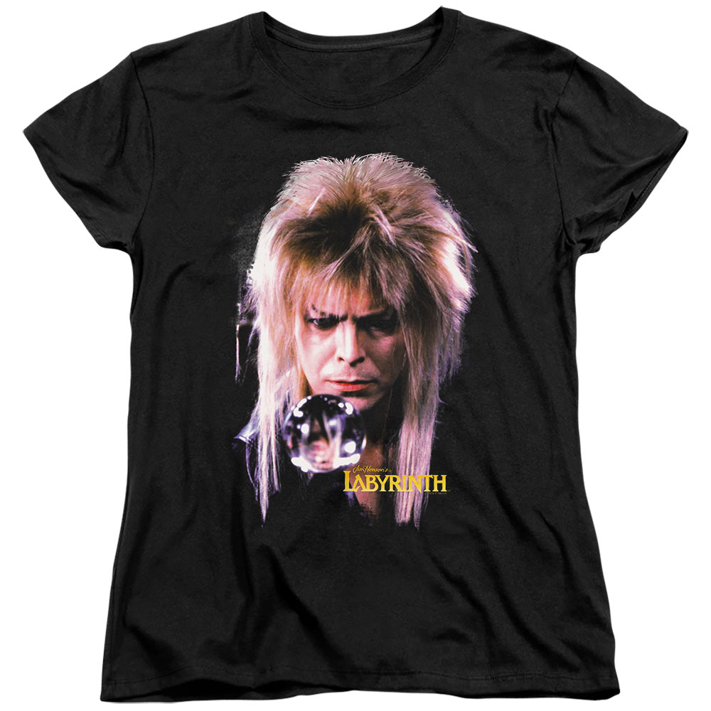 AN OFFCIALLY LICENSED LABYRINTH GOBLIN KING WOMEN'S REGULAR FIT T-SHIRT BLACK