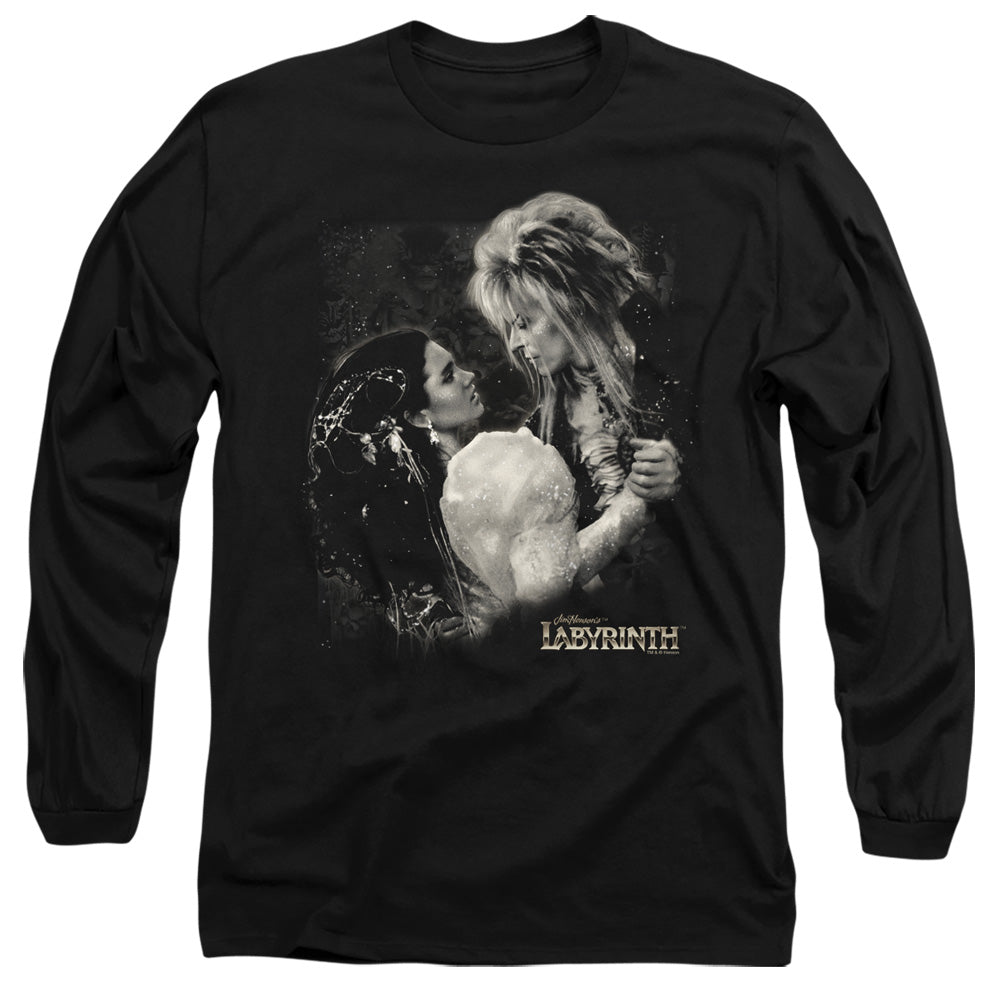 AN OFFCIALLY LICENSED LABYRINTH DREAM DANCE MEN'S LONG SLEEVE T-SHIRT BLACK
