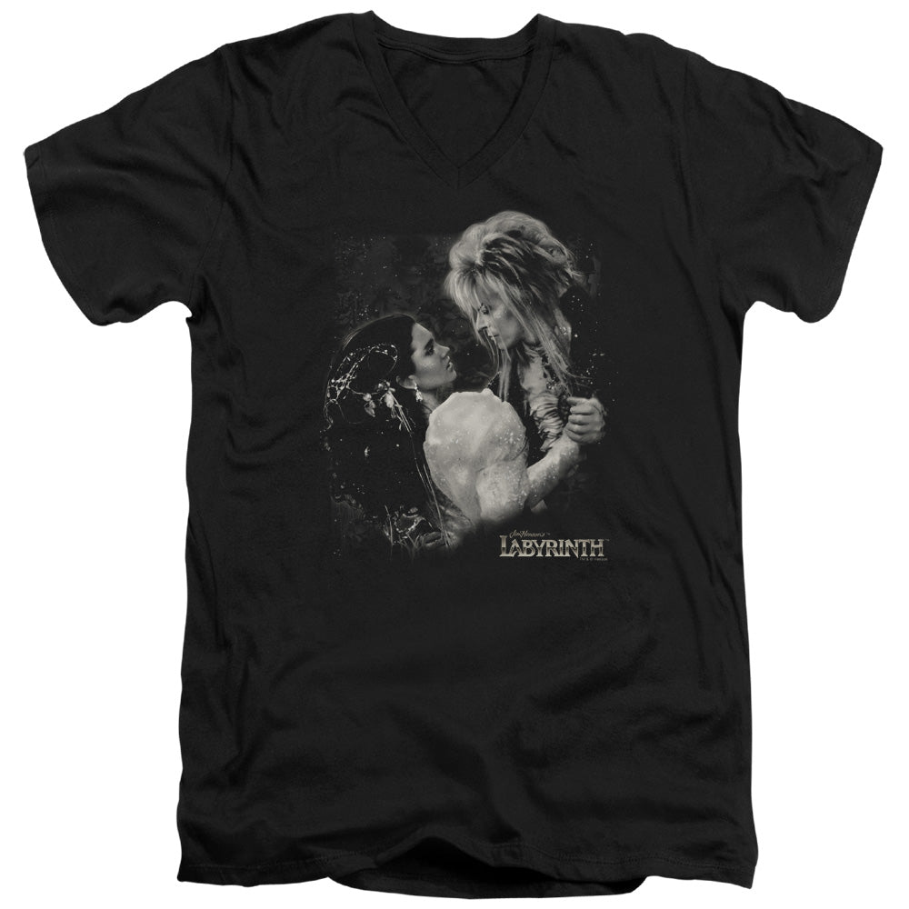 AN OFFCIALLY LICENSED LABYRINTH DREAM DANCE MEN'S V-NECK T-SHIRT BLACK