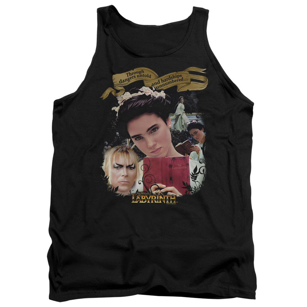 AN OFFCIALLY LICENSED LABYRINTH DANGERS UNTOLD ADULT UNISEX TANK TOP BLACK