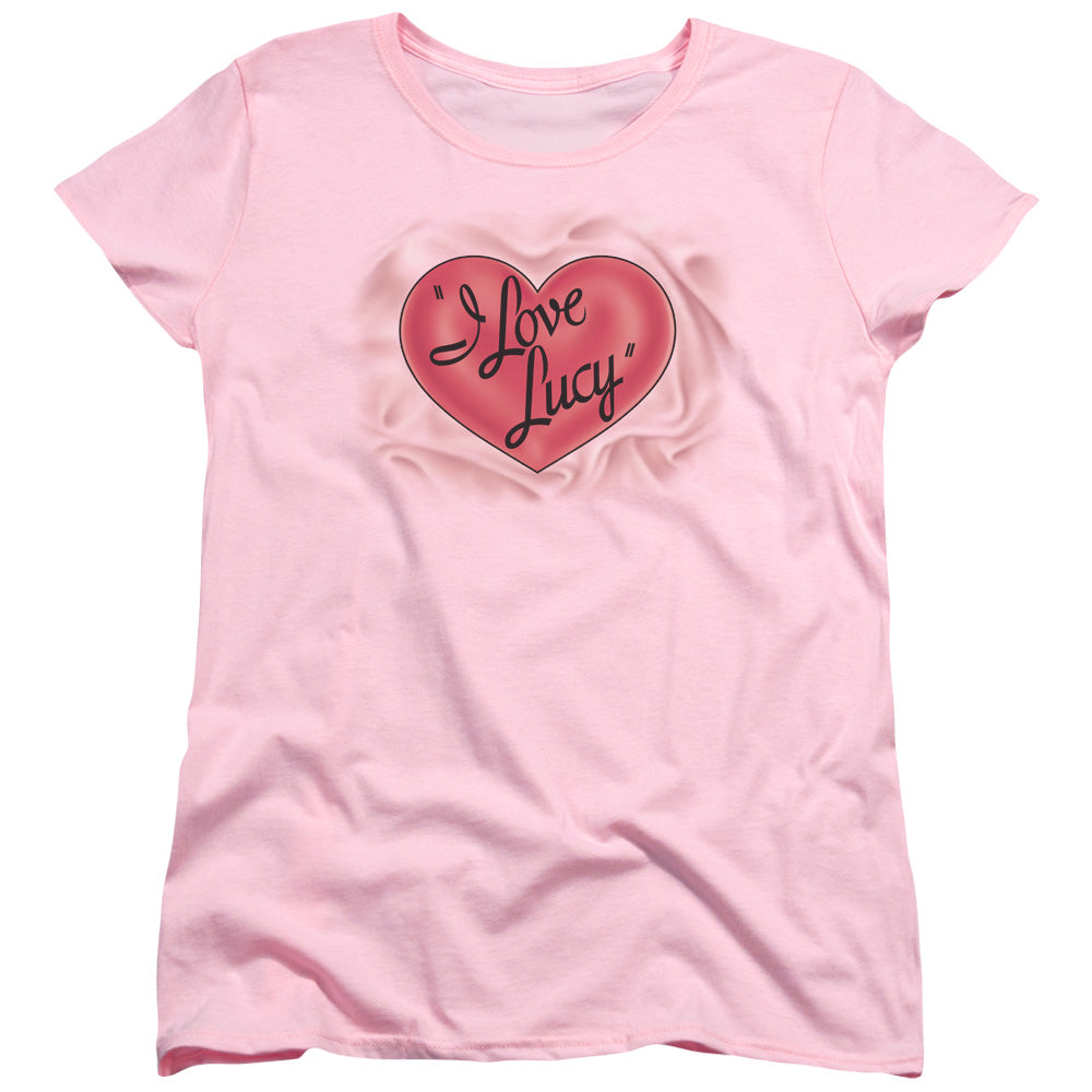 AN OFFCIALLY LICENSED I LOVE LUCY CLASSIC LOGO WOMEN'S REGULAR FIT T-SHIRT PINK