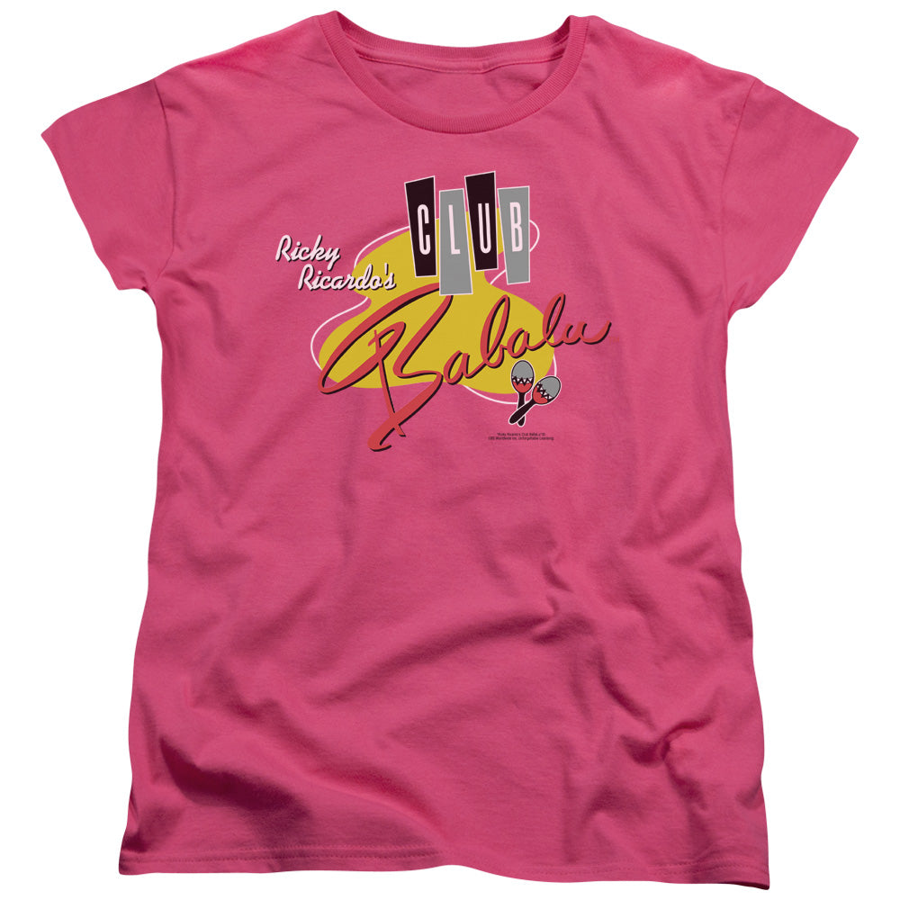 AN OFFCIALLY LICENSED I LOVE LUCY CLUB BABALU WOMEN'S REGULAR FIT T-SHIRT HOT PINK