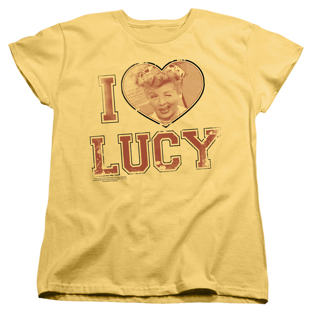 AN OFFCIALLY LICENSED I LOVE LUCY I HEART LUCY WOMEN'S REGULAR FIT T-SHIRT BANANA