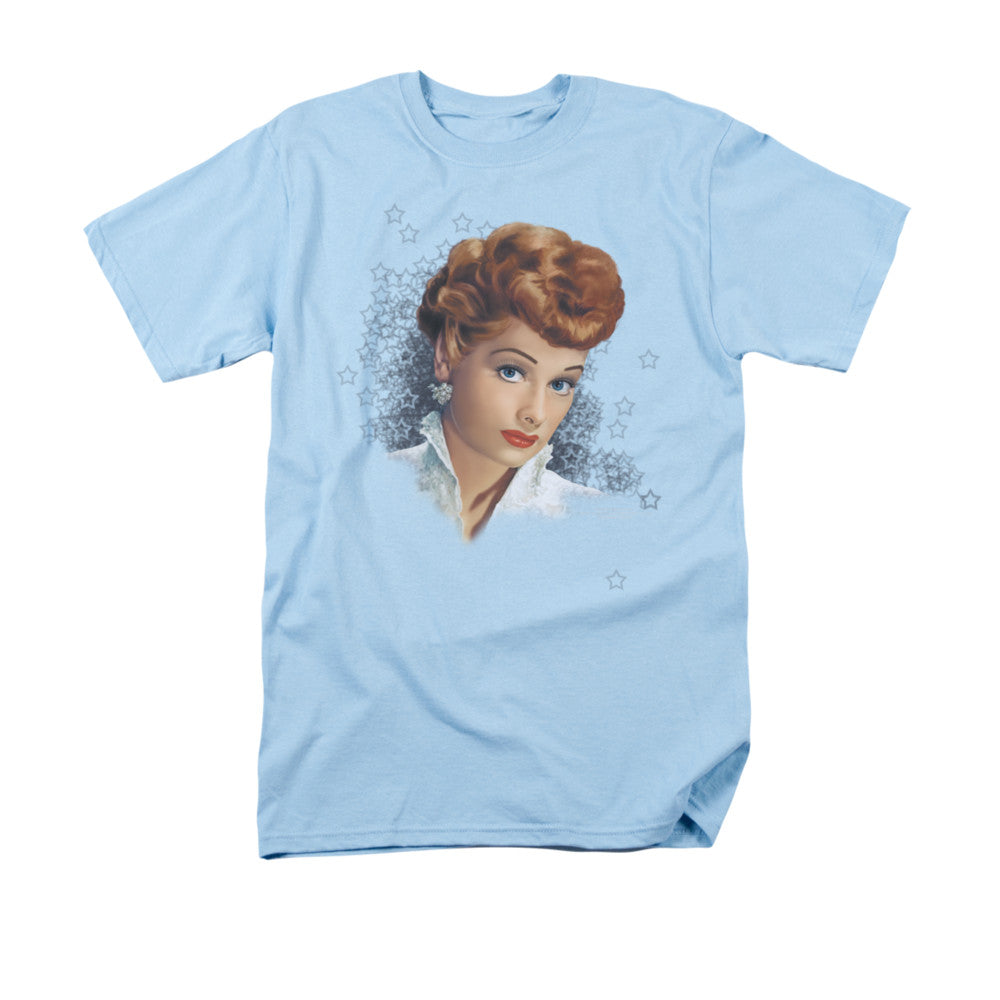 AN OFFCIALLY LICENSED LUCY WHAT A STAR MEN'S REGULAR FIT T-SHIRT LIGHT BLUE