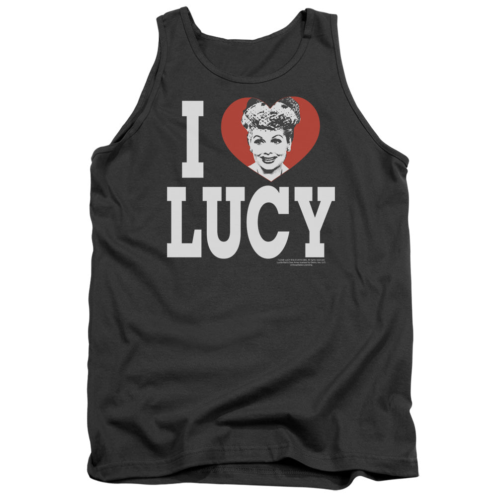 AN OFFCIALLY LICENSED I LOVE LUCY I LOVE LUCY ADULT UNISEX TANK TOP CHARCOAL