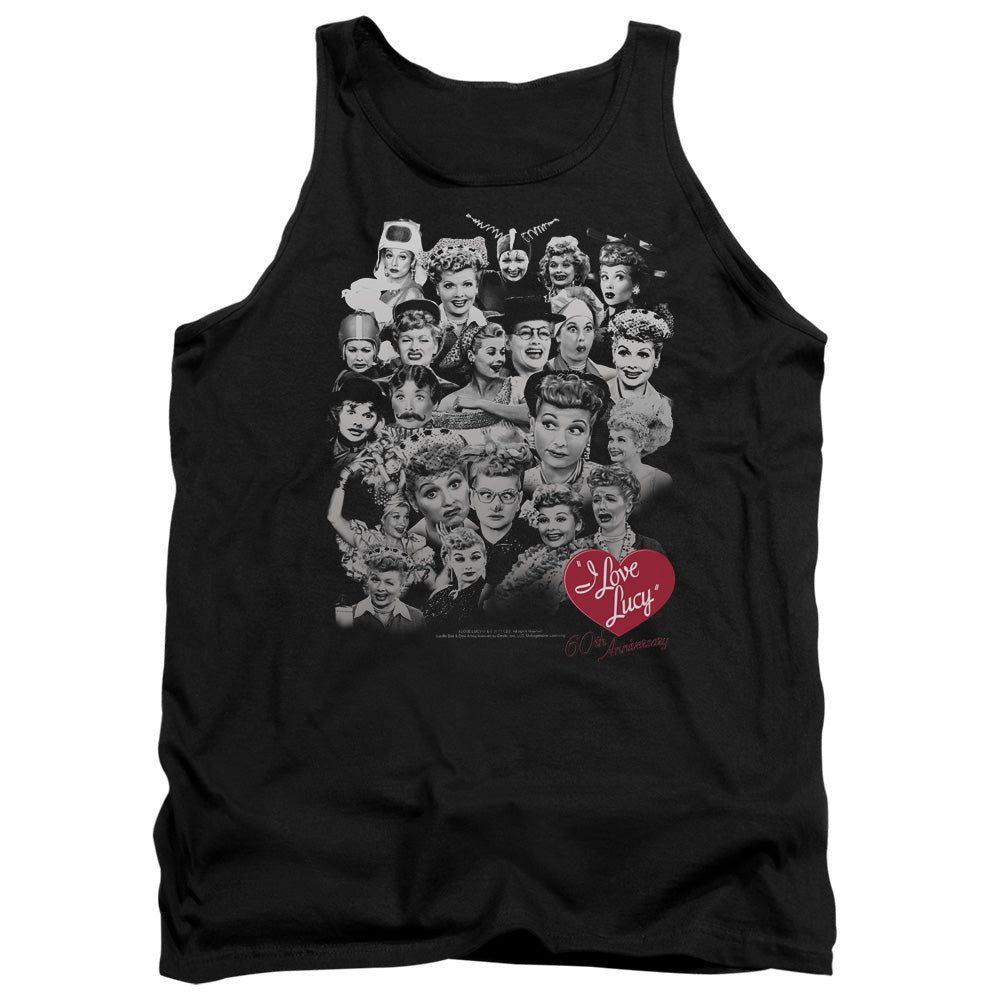 AN OFFCIALLY LICENSED I LOVE LUCY 60 YEARS OF FUN ADULT UNISEX TANK TOP BLACK