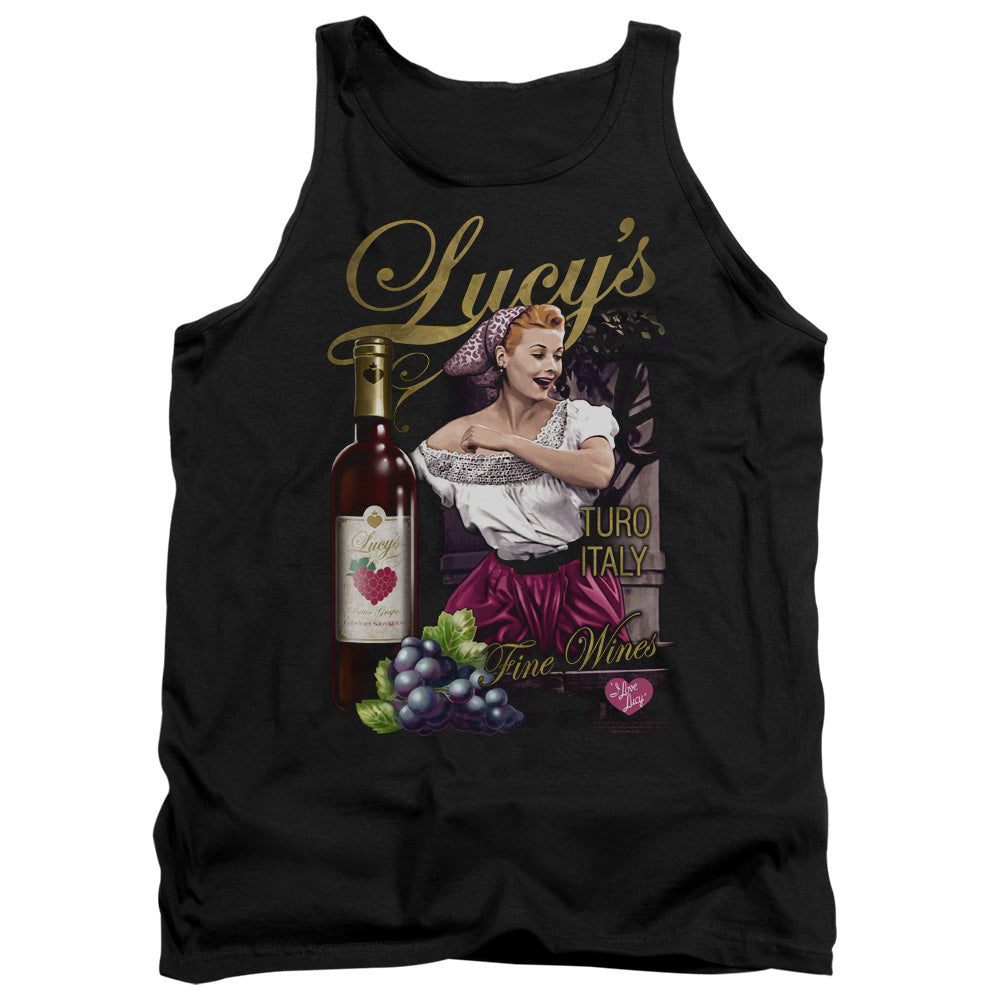 AN OFFCIALLY LICENSED I LOVE LUCY BITTER GRAPES ADULT UNISEX TANK TOP BLACK