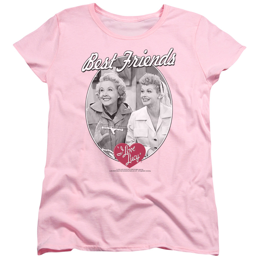 AN OFFCIALLY LICENSED LUCY BEST FRIENDS WOMEN'S REGULAR FIT T-SHIRT PINK