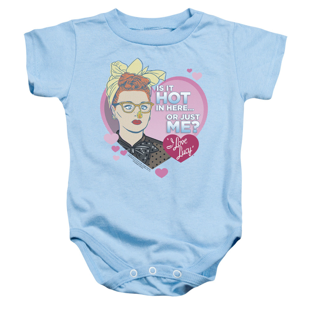 AN OFFCIALLY LICENSED I LOVE LUCY HOT BABY BODYSUIT LIGHT BLUE