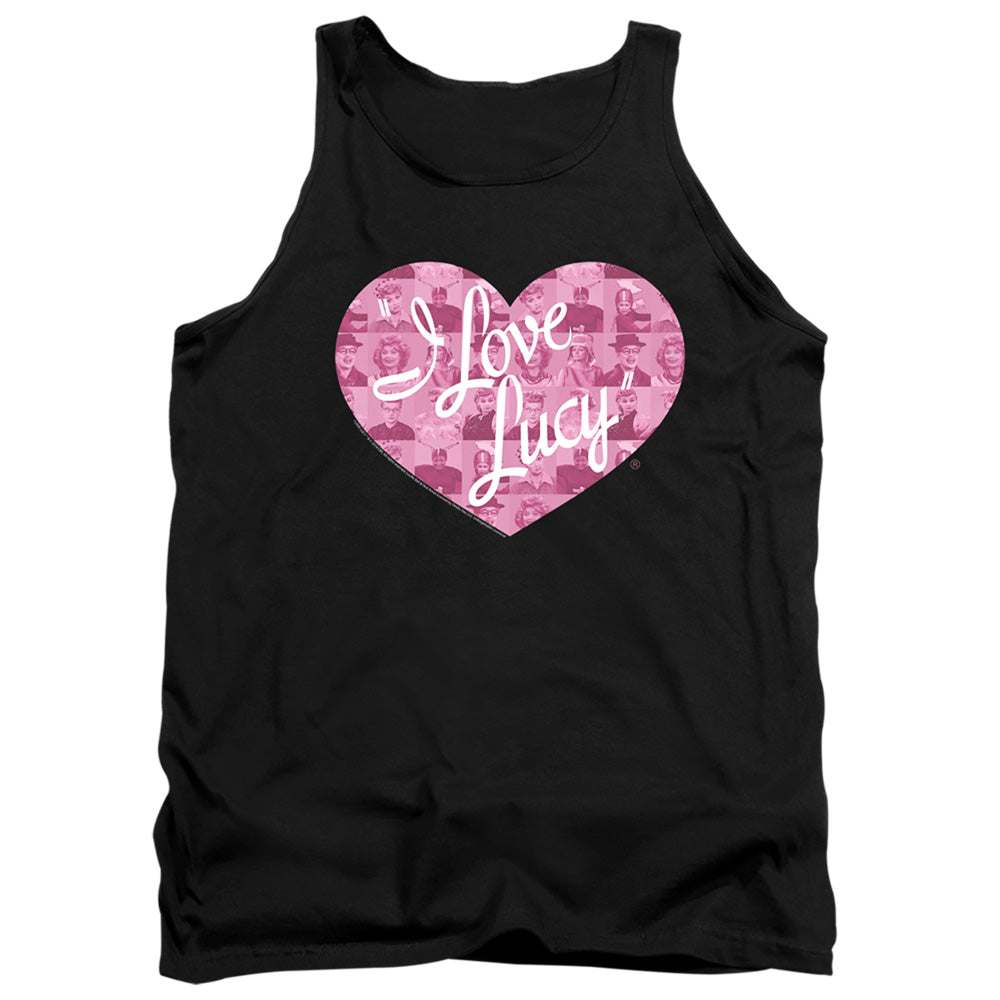 AN OFFCIALLY LICENSED I LOVE LUCY MANY MOODS LOGO ADULT UNISEX TANK TOP BLACK