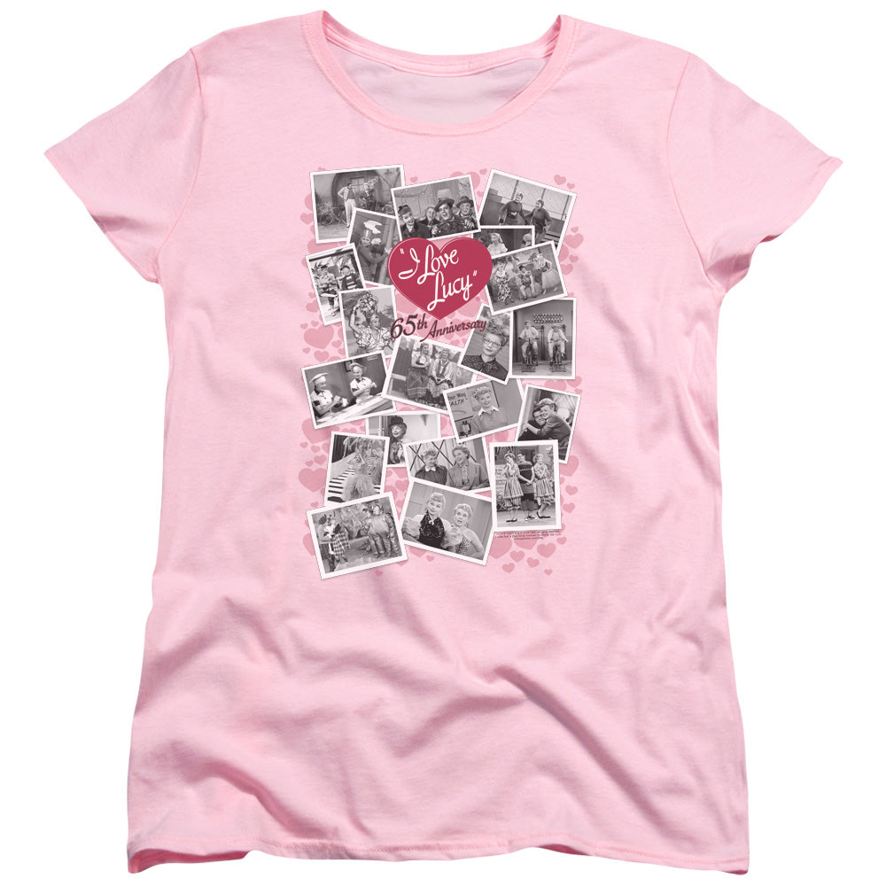 AN OFFCIALLY LICENSED I LOVE LUCY 65TH ANNIVERSARY WOMEN'S REGULAR FIT T-SHIRT PINK
