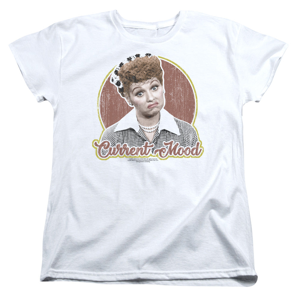 AN OFFCIALLY LICENSED I LOVE LUCY CURRENT MOOD WOMEN'S REGULAR FIT T-SHIRT WHITE