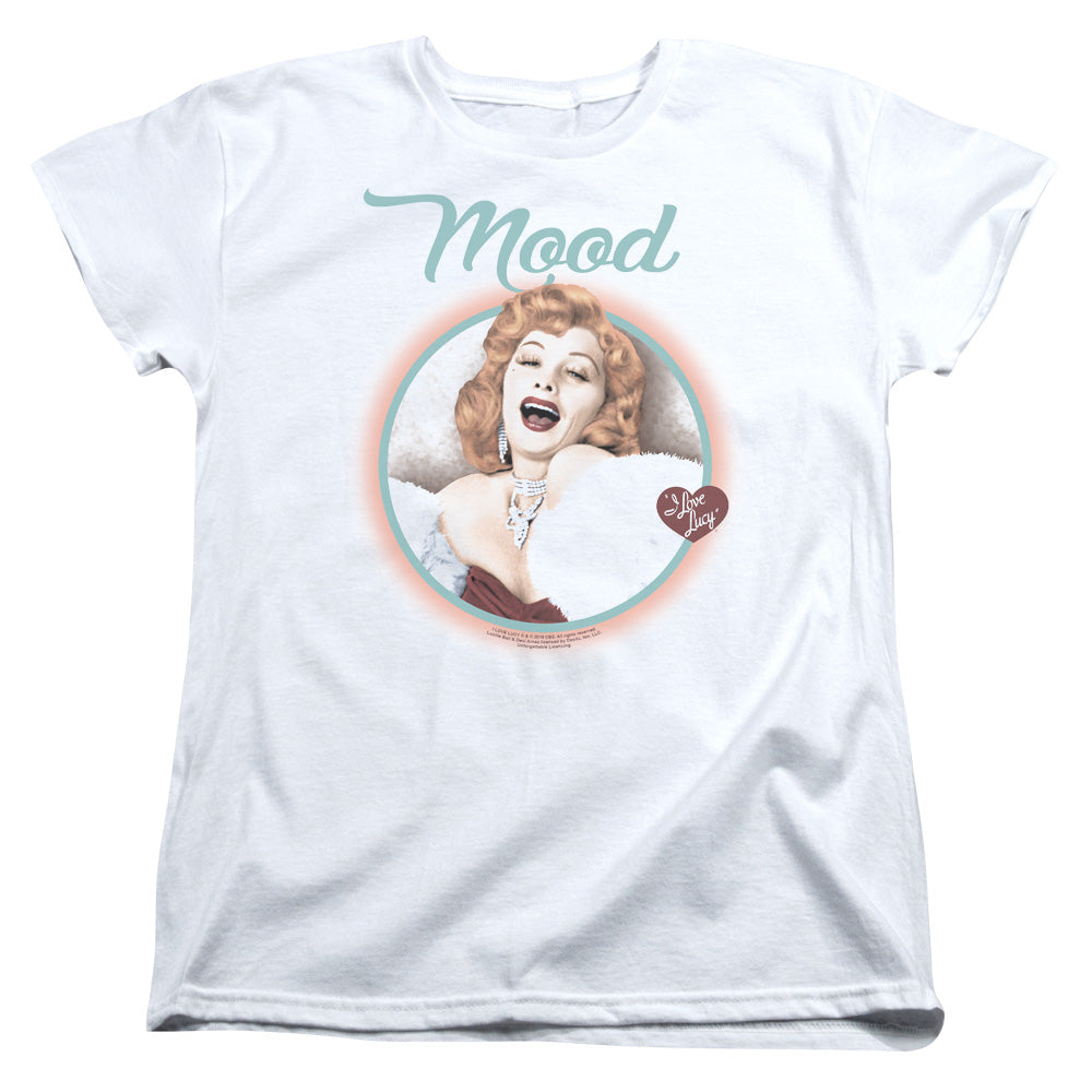 AN OFFCIALLY LICENSED I LOVE LUCY MOOD WOMEN'S REGULAR FIT T-SHIRT WHITE