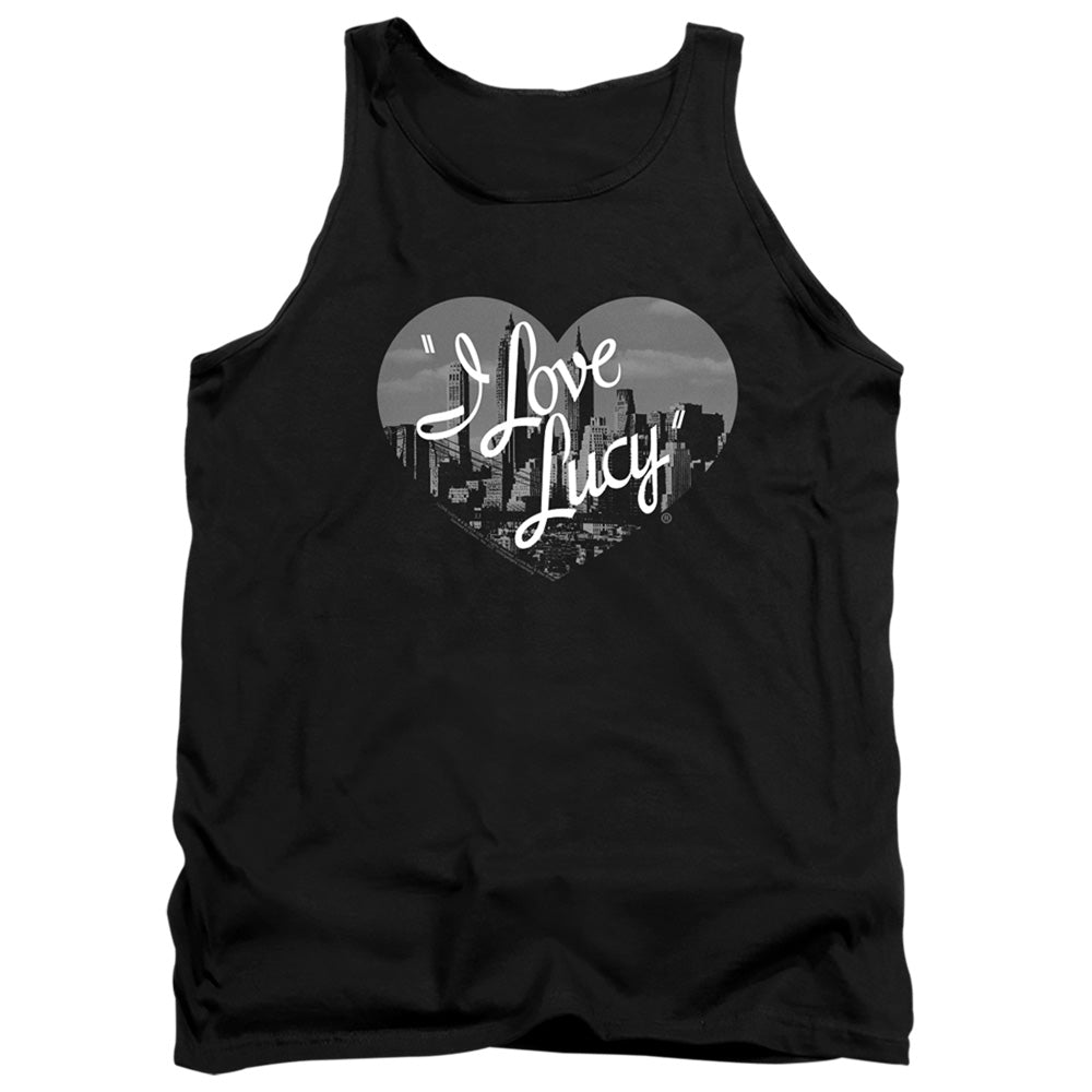 AN OFFCIALLY LICENSED I LOVE LUCY NOSTALGIC CITY ADULT UNISEX TANK TOP BLACK