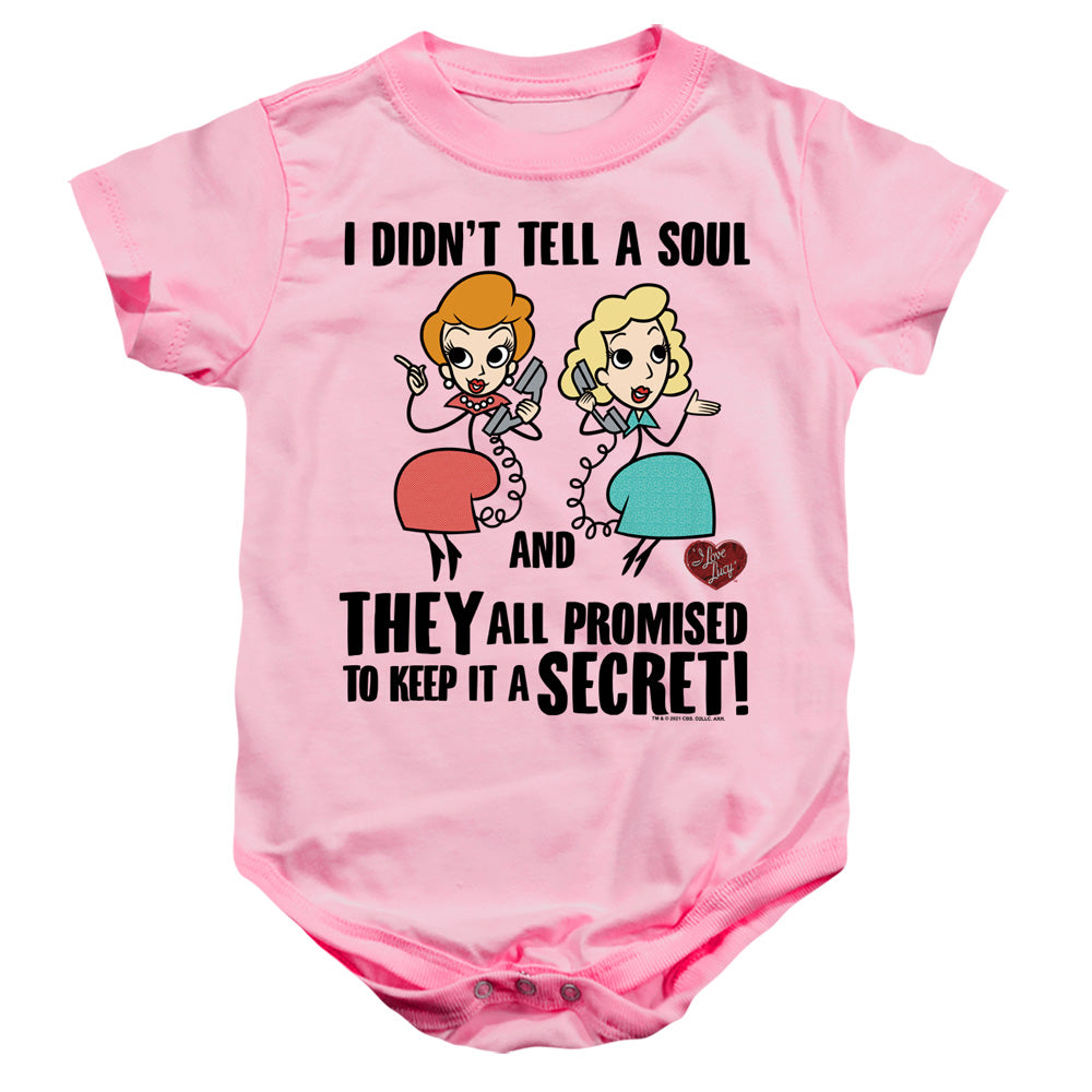 AN OFFCIALLY LICENSED I LOVE LUCY GOSSIP PROMISES BABY BODYSUIT PINK