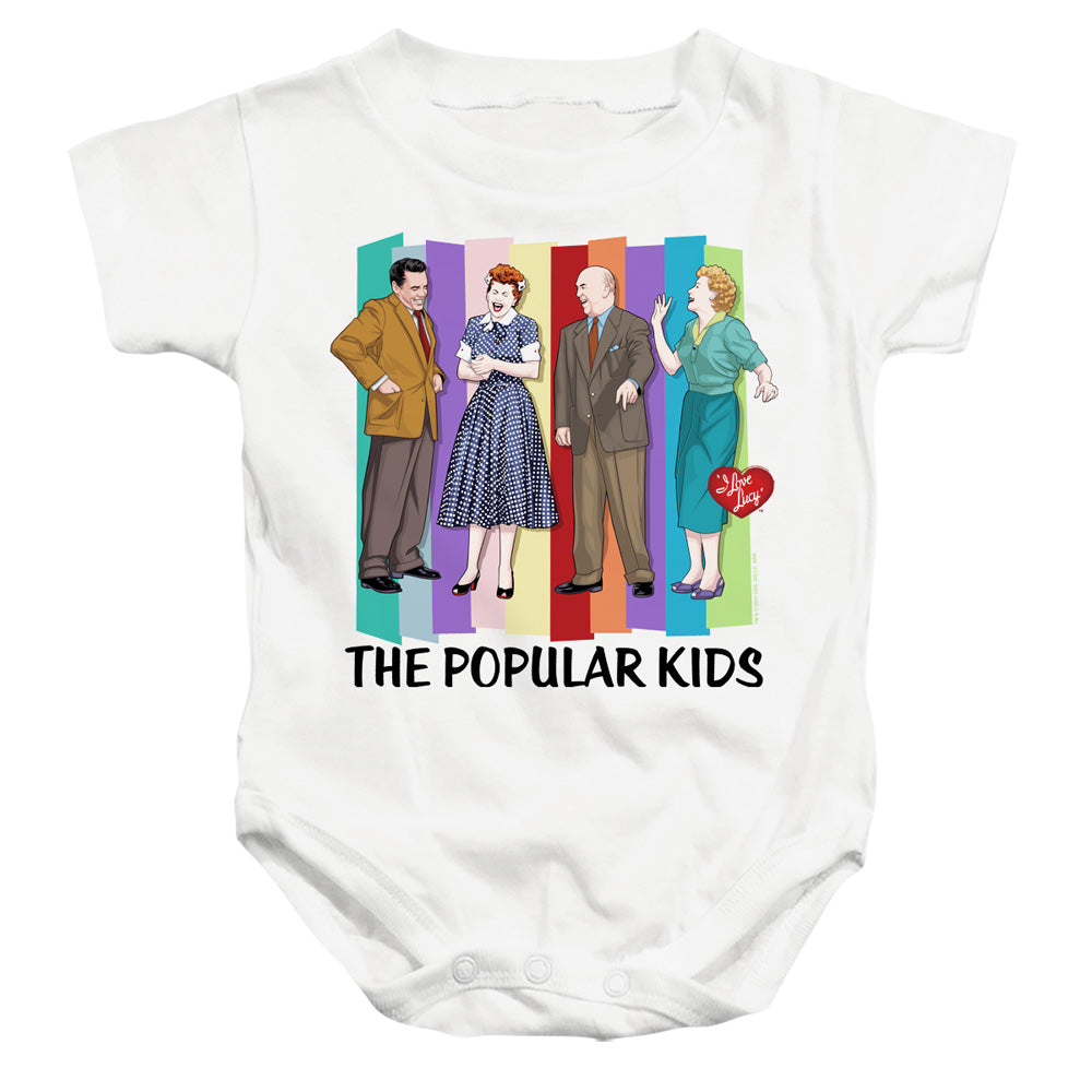 AN OFFCIALLY LICENSED I LOVE LUCY THE POPULAR KIDS BABY BODYSUIT WHITE