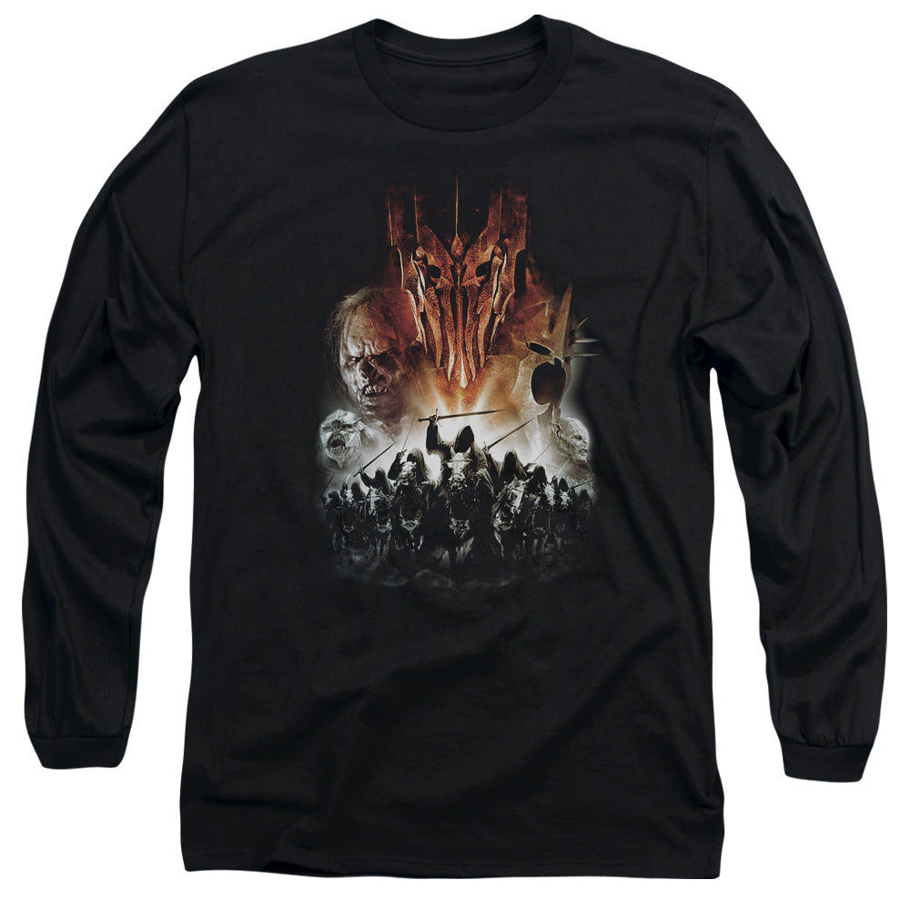 AN OFFCIALLY LICENSED LOR EVIL RISING MEN'S LONG SLEEVE T-SHIRT BLACK