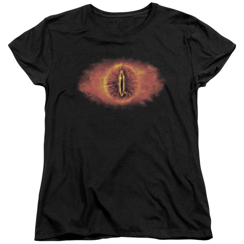 AN OFFCIALLY LICENSED LOR EYE OF SAURON WOMEN'S REGULAR FIT T-SHIRT BLACK