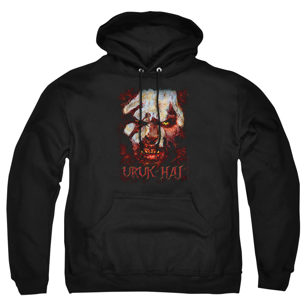 AN OFFCIALLY LICENSED LOR URUK HAI ADULT UNISEX PULLOVER HOODIE BLACK