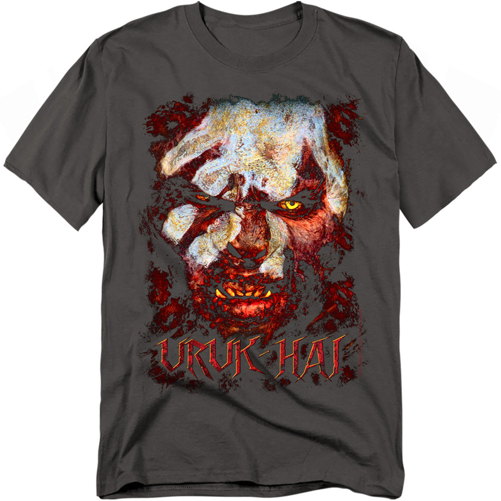 AN OFFCIALLY LICENSED LOR URUK HAI MEN'S REGULAR FIT T-SHIRT BLACK
