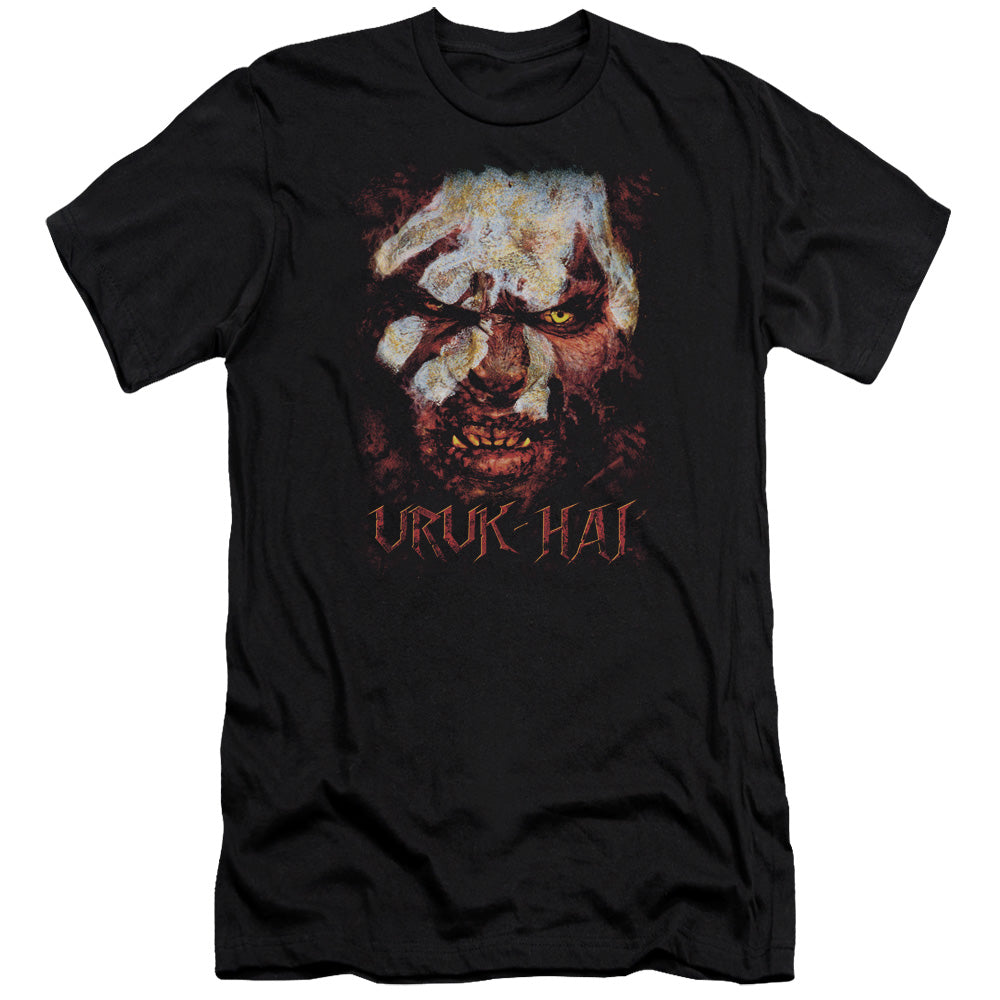 AN OFFCIALLY LICENSED LOR URUK HAI MEN'S PREMIUM SLIM FIT T-SHIRT BLACK