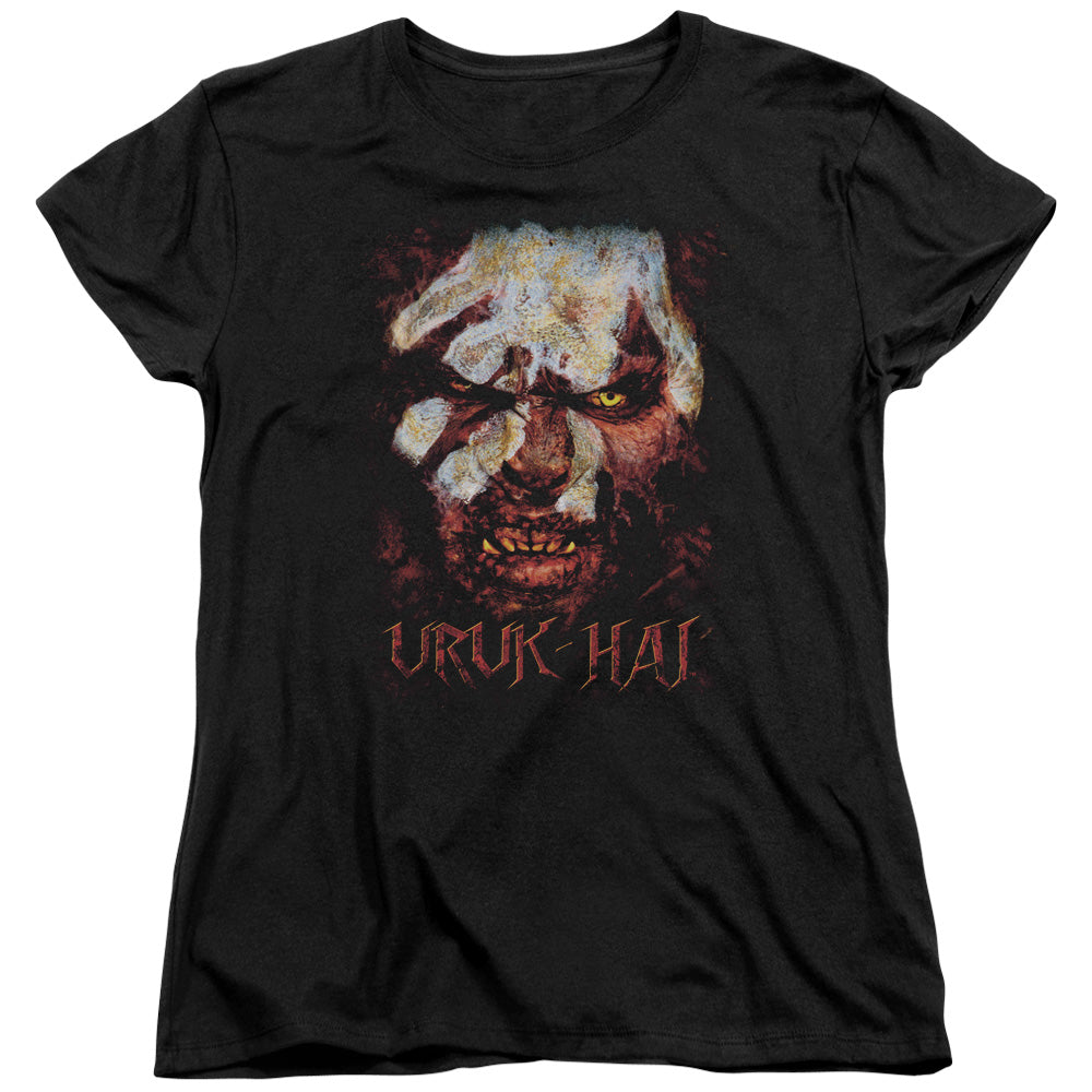 AN OFFCIALLY LICENSED LOR URUK HAI WOMEN'S REGULAR FIT T-SHIRT BLACK